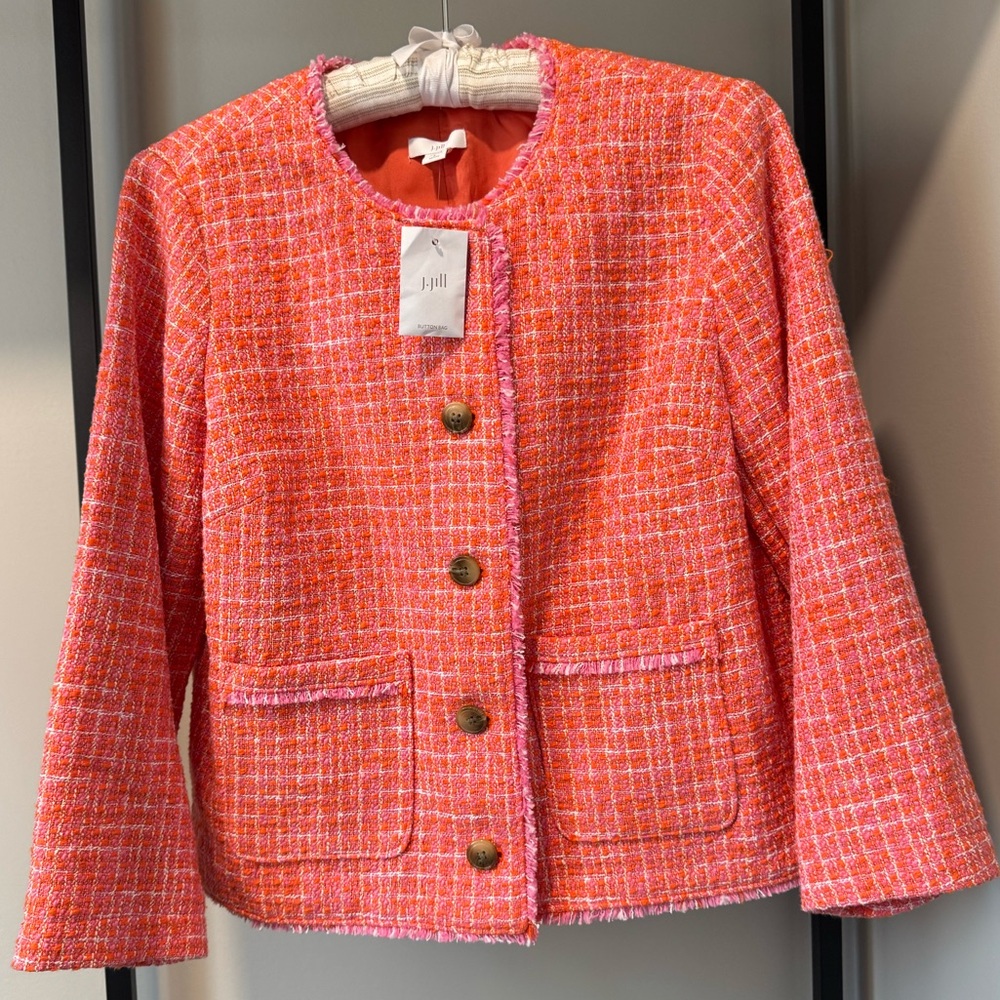 J. Jill Dahlia Tweed Jacket Size SP - Picture 2 of 14